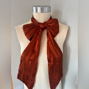 Long Narrow Bow Scarf 76”x4.5